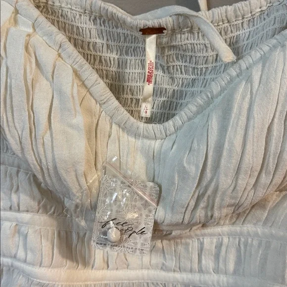 Free People Cream Long Sleeve Blouse - Picture 2 of 7